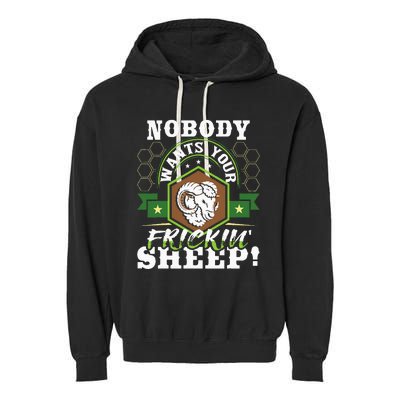 Nobody Wants Your Sheep Funny Tabletop Game Board Gaming Garment-Dyed Fleece Hoodie