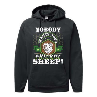 Nobody Wants Your Sheep Funny Tabletop Game Board Gaming Performance Fleece Hoodie