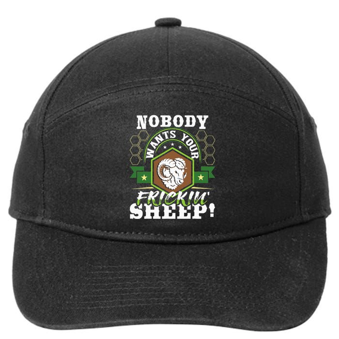 Nobody Wants Your Sheep Funny Tabletop Game Board Gaming 7-Panel Snapback Hat