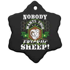 Nobody Wants Your Sheep Funny Tabletop Game Board Gaming Ceramic Star Ornament