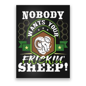 Nobody Wants Your Sheep Funny Tabletop Game Board Gaming Poster