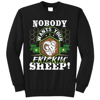 Nobody Wants Your Sheep Funny Tabletop Game Board Gaming Tall Sweatshirt