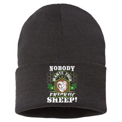 Nobody Wants Your Sheep Funny Tabletop Game Board Gaming Sustainable Knit Beanie