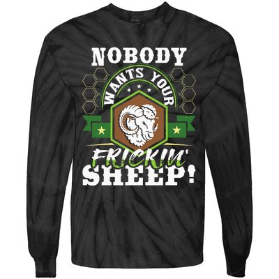 Nobody Wants Your Sheep Funny Tabletop Game Board Gaming Tie-Dye Long Sleeve Shirt