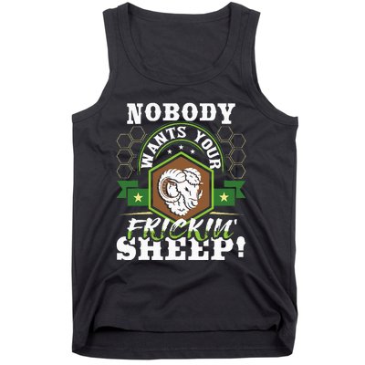 Nobody Wants Your Sheep Funny Tabletop Game Board Gaming Tank Top