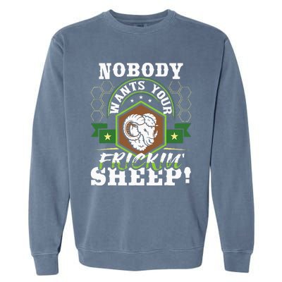 Nobody Wants Your Sheep Funny Tabletop Game Board Gaming Garment-Dyed Sweatshirt