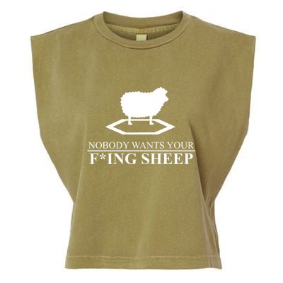 Nobody Wants Your Fucking Sheep Garment-Dyed Women's Muscle Tee