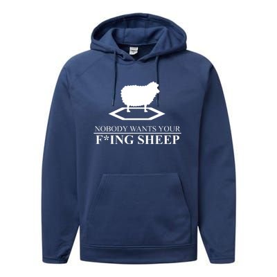 Nobody Wants Your Fucking Sheep Performance Fleece Hoodie