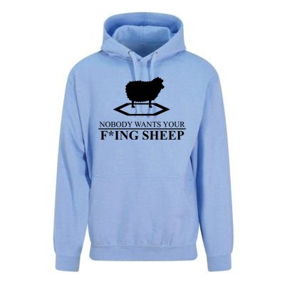 Nobody Wants Your Fucking Sheep Unisex Surf Hoodie