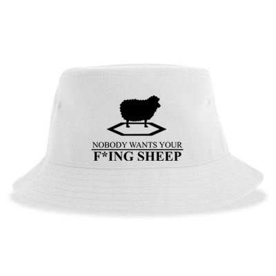 Nobody Wants Your Fucking Sheep Sustainable Bucket Hat