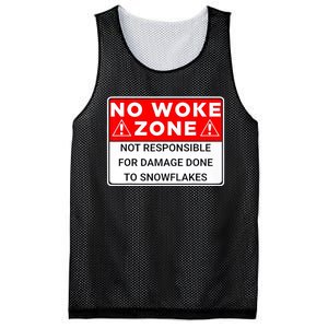 No Woke Zone Not Responsible For Damage Done So Snowflakes Mesh Reversible Basketball Jersey Tank