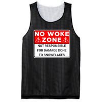 No Woke Zone Not Responsible For Damage Done So Snowflakes Mesh Reversible Basketball Jersey Tank