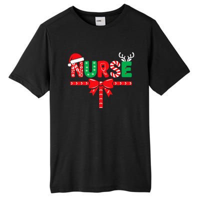 Nurse Xmas Rn Lpn Cna Women Christmas Tall Fusion ChromaSoft Performance T-Shirt