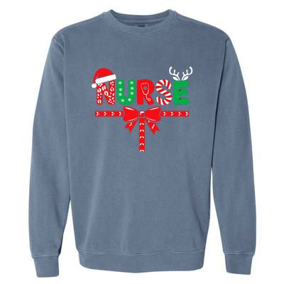 Nurse Xmas Rn Lpn Cna Women Christmas Garment-Dyed Sweatshirt