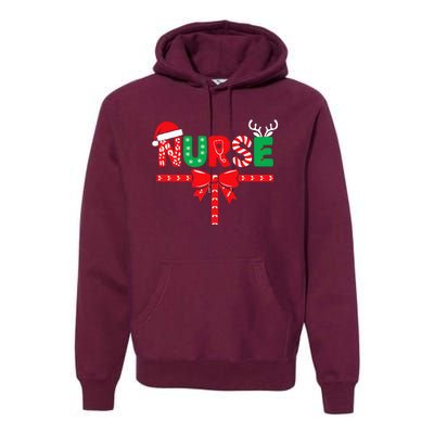 Nurse Xmas Rn Lpn Cna Women Christmas Premium Hoodie