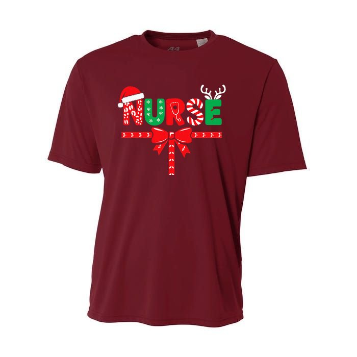 Nurse Xmas Rn Lpn Cna Women Christmas Performance Sprint T-Shirt