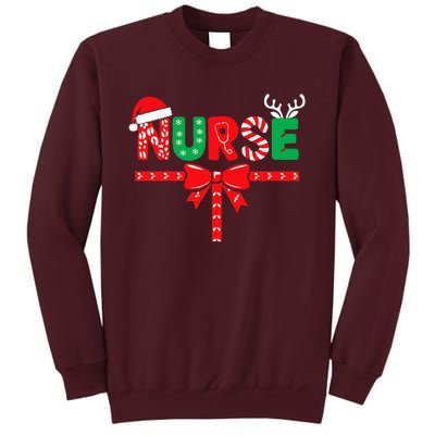 Nurse Xmas Rn Lpn Cna Women Christmas Tall Sweatshirt