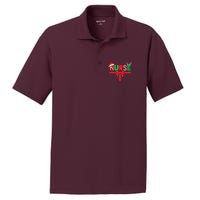 Nurse Xmas Rn Lpn Cna Women Christmas PosiCharge RacerMesh Polo