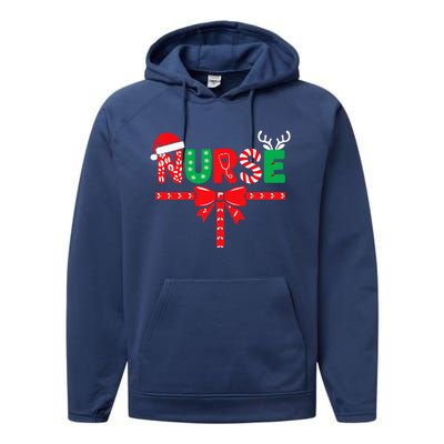 Nurse Xmas Rn Lpn Cna Women Christmas Performance Fleece Hoodie