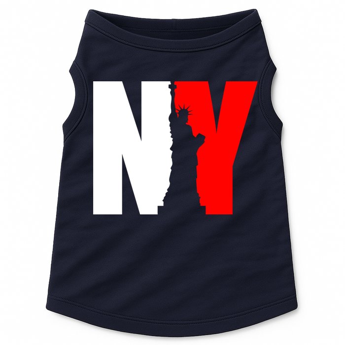 NY - New York Statue Of Liberty Die Cut Doggie Tank