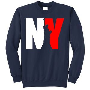 NY - New York Statue Of Liberty Die Cut Sweatshirt