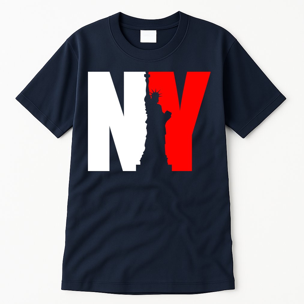 NY - New York Statue Of Liberty Die Cut Tall T-Shirt