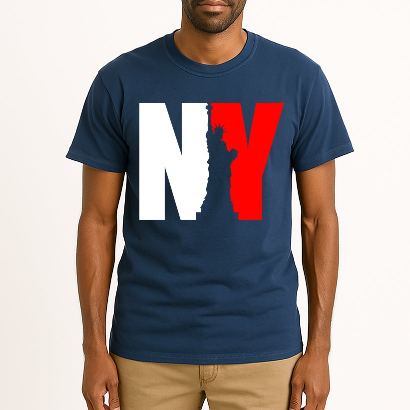 NY - New York Statue Of Liberty Die Cut Tall T-Shirt