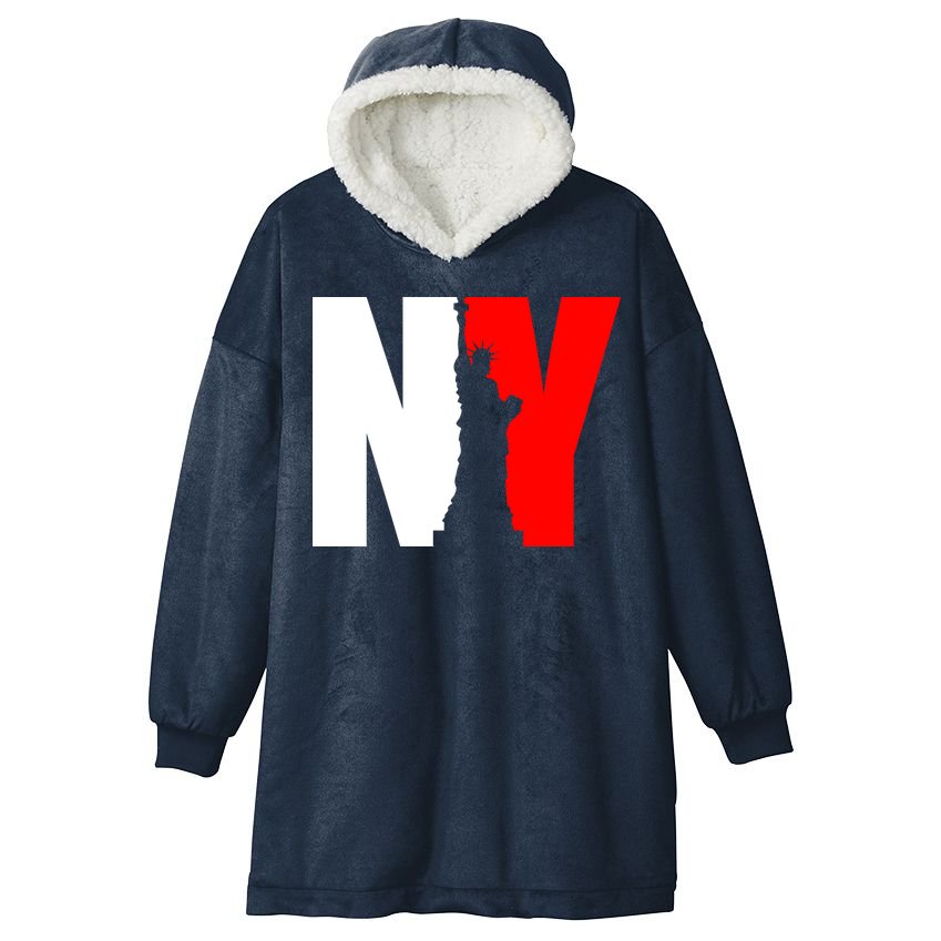 NY - New York Statue Of Liberty Die Cut Hooded Wearable Blanket