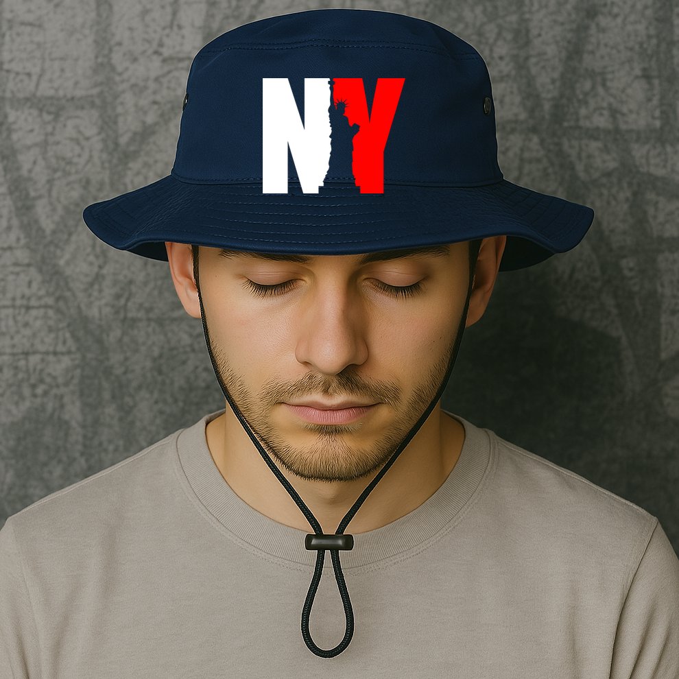 NY - New York Statue Of Liberty Die Cut Bucket Hat