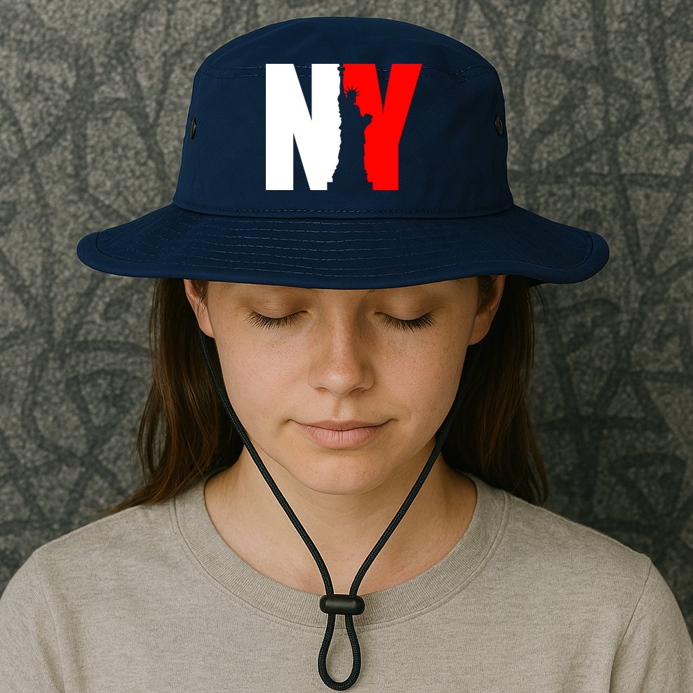 NY - New York Statue Of Liberty Die Cut Bucket Hat