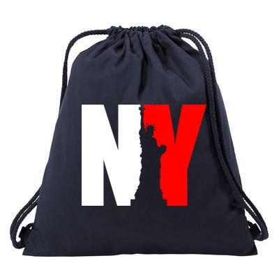 NY - New York Statue Of Liberty Die Cut Drawstring Bag