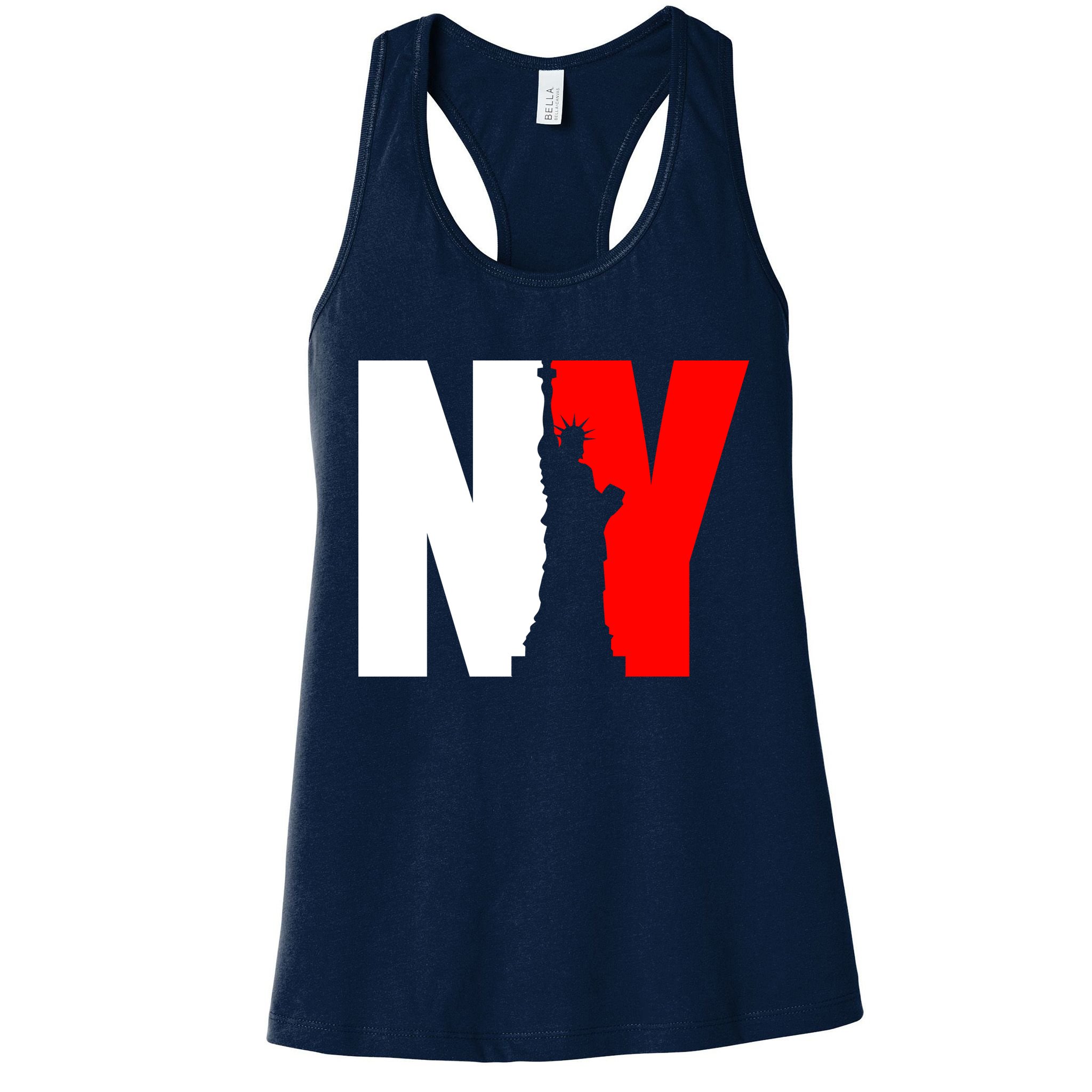 NY - New York Statue Of Liberty Die Cut Womens Tank Top