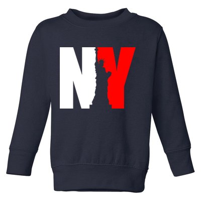 NY - New York Statue Of Liberty Die Cut Toddler Sweatshirt
