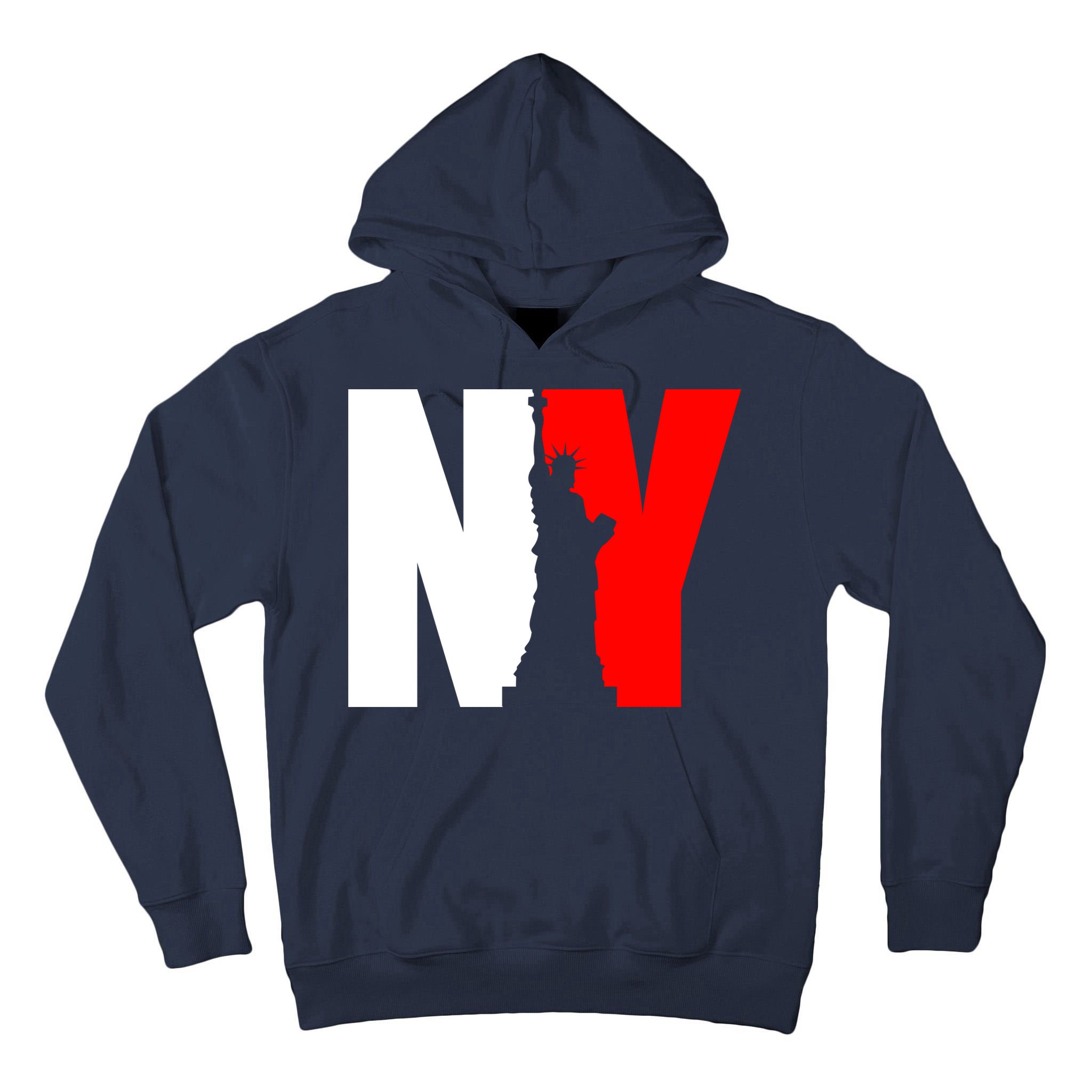 NY - New York Statue Of Liberty Die Cut Tall Hoodie