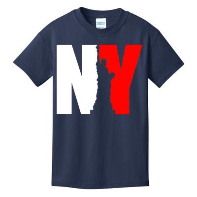 NY - New York Statue Of Liberty Die Cut Kids T-Shirt