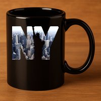 NY Statue Of Liberty 11oz C Handle Ceramic Mug
