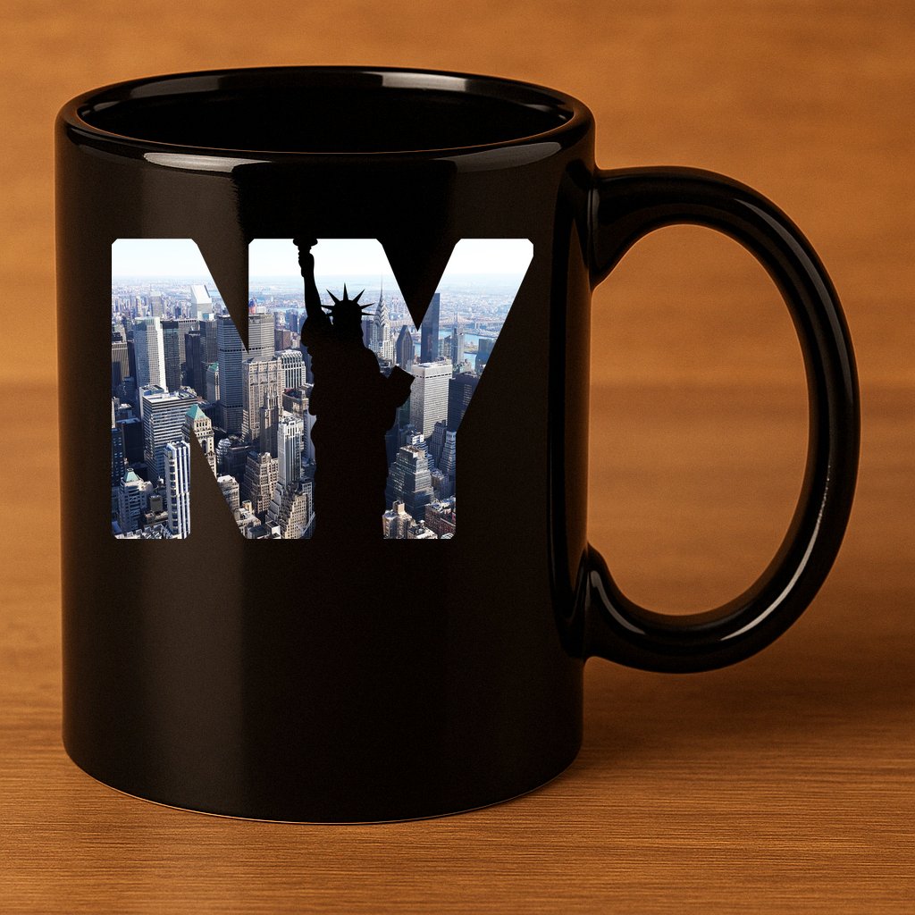 NY Statue Of Liberty 11oz C Handle Ceramic Mug
