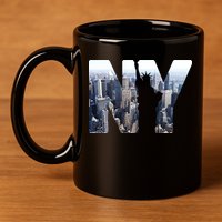 NY Statue Of Liberty 11oz C Handle Ceramic Mug