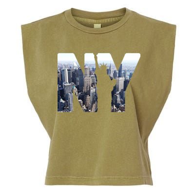 NY Statue Of Liberty Garment-Dyed Women's Muscle Tee