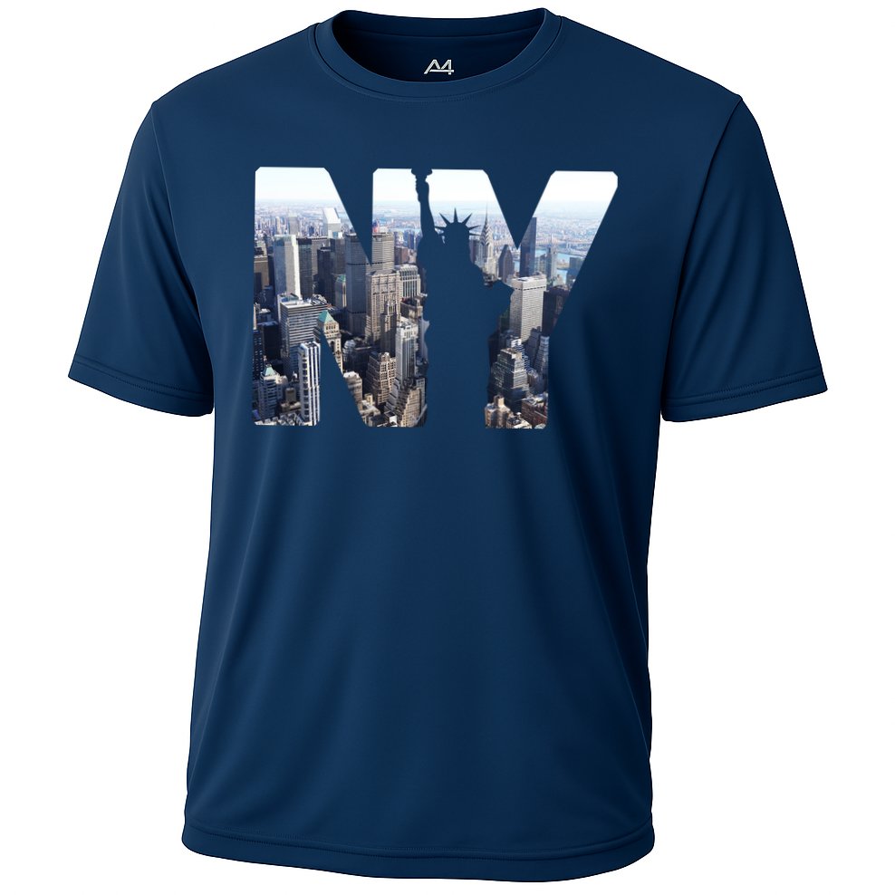 NY Statue Of Liberty Cooling Performance Crew T-Shirt