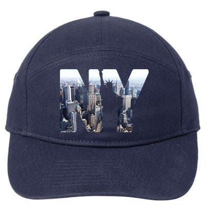NY Statue Of Liberty 7-Panel Snapback Hat
