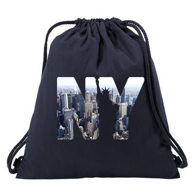 NY Statue Of Liberty Drawstring Bag