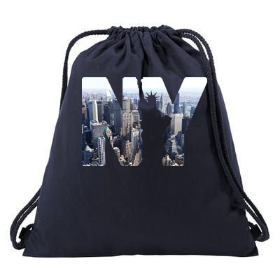 NY Statue Of Liberty Drawstring Bag