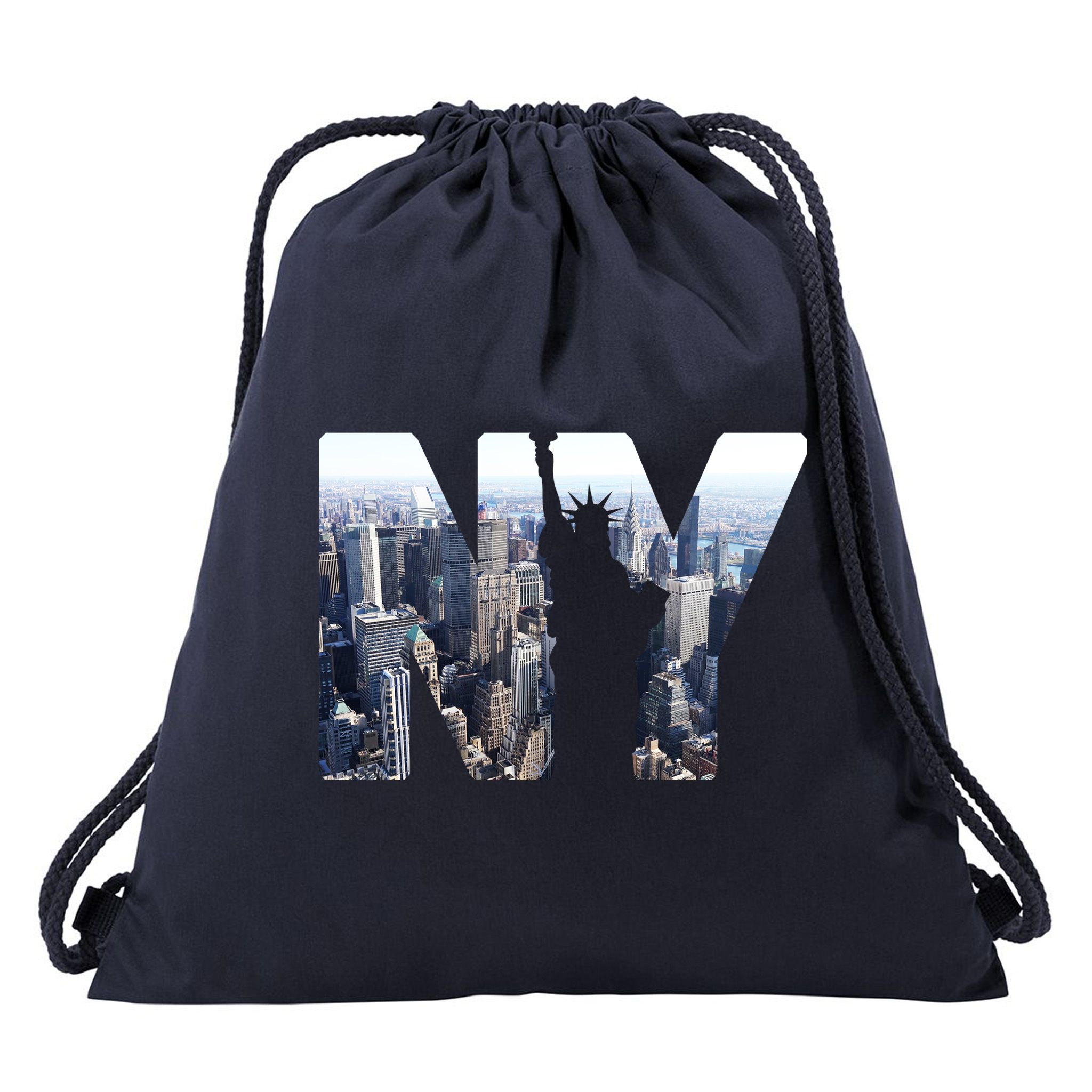 NY Statue Of Liberty Drawstring Bag