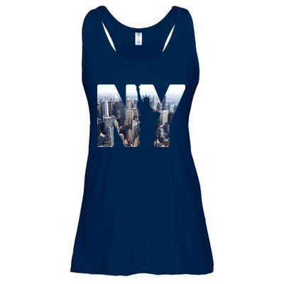 NY Statue Of Liberty Ladies Essential Flowy Tank