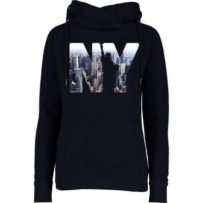 NY Statue Of Liberty Womens Funnel Neck Pullover Hood