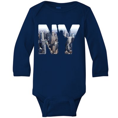 NY Statue Of Liberty Baby Long Sleeve Bodysuit