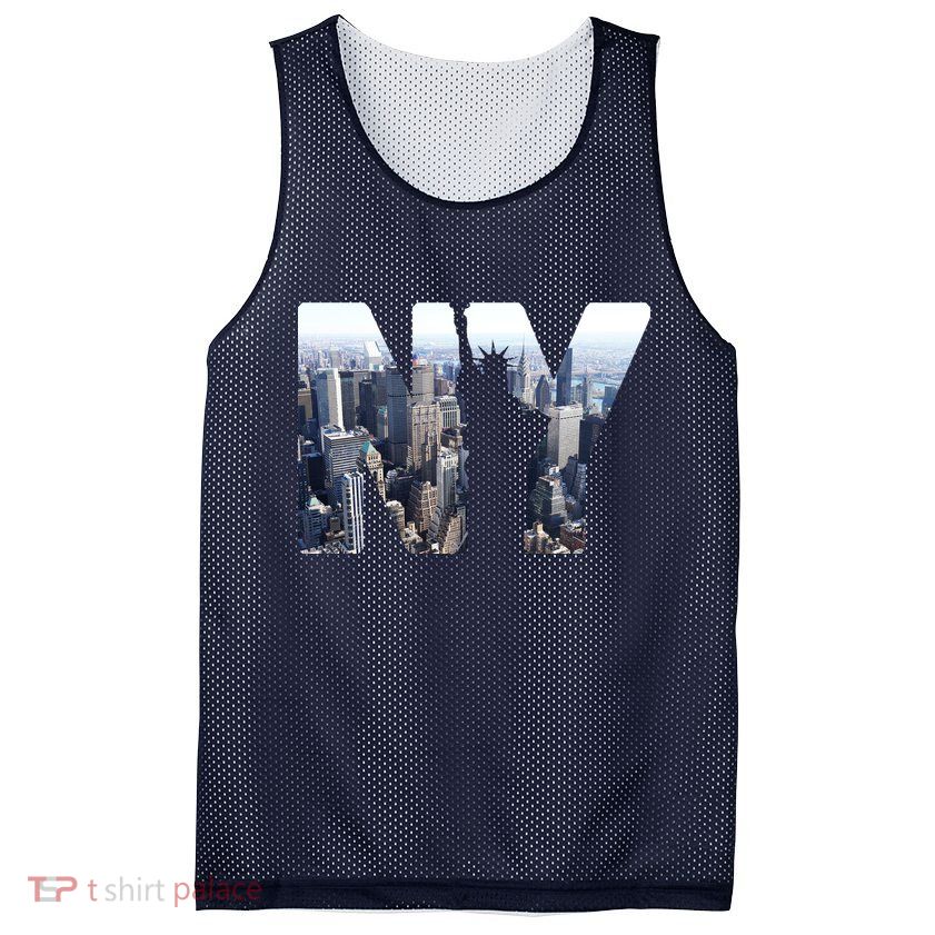 NY Statue Of Liberty Mesh Reversible Basketball Jersey Tank
