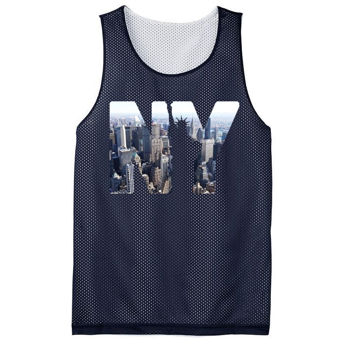 NY Statue Of Liberty Mesh Reversible Basketball Jersey Tank