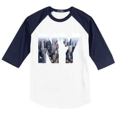 NY Statue Of Liberty Baseball Sleeve Shirt